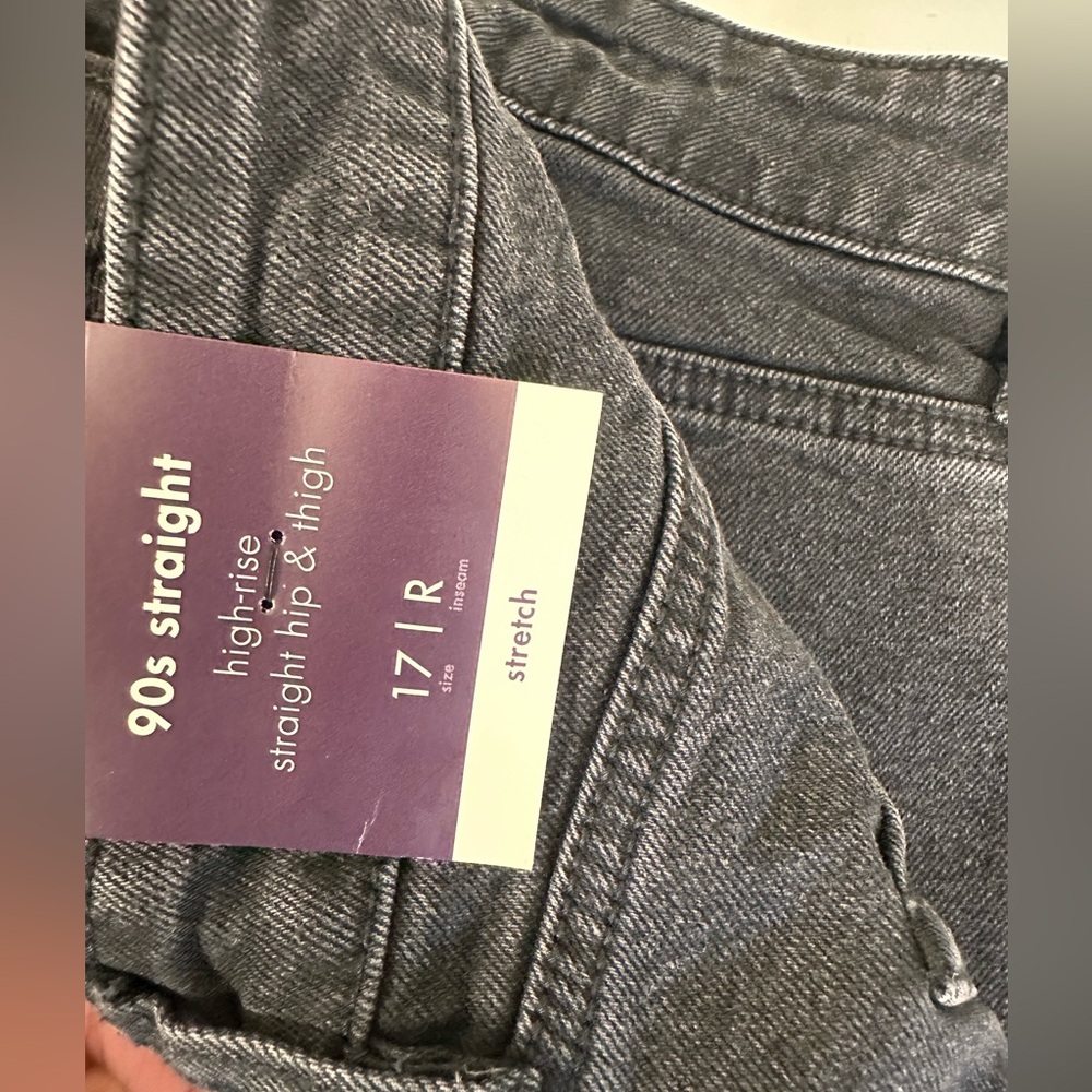 Women’s Ava & Viv high rise 90’s straight stretch no gap waistband READ INFO - Picture 4 of 13